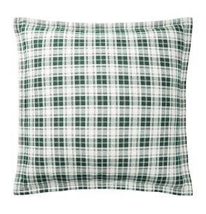 Ralph Lauren FLANNEL Ulster Plaid Euro Pillow Sham GREEN $135